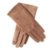 New Women Winter Keep Warm Touch Screen Suede Fabric Plus Velvet Inside Thicken Female Elegant Solid Simple Style Soft Gloves