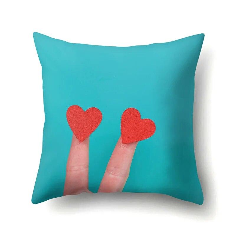 Peach Heart Pillowcase Home Living Room Soft Decoration Sofa Cushion Cover Bedroom