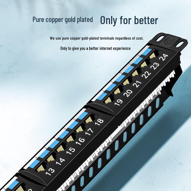 SAMZHE Cat6 24-Port Gigabit Network Patch Panel