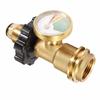Propane Tank Gauge Adapter Level Indicator Universal Brass Fittings Convert POL To QCC1 Type 1