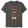 Schnauzer Christmas Lights Holidays Unisexs TShirt Unisexs Tee Graphic Unisex Top
