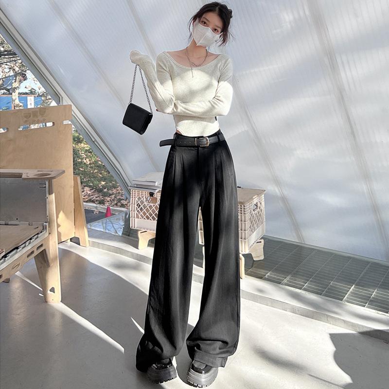 

Белые текстурные джинсы широкие брюки для женщин на весну и лето ниспадающие облегающие повседневные брюки корейские струящиеся белые брюки XL