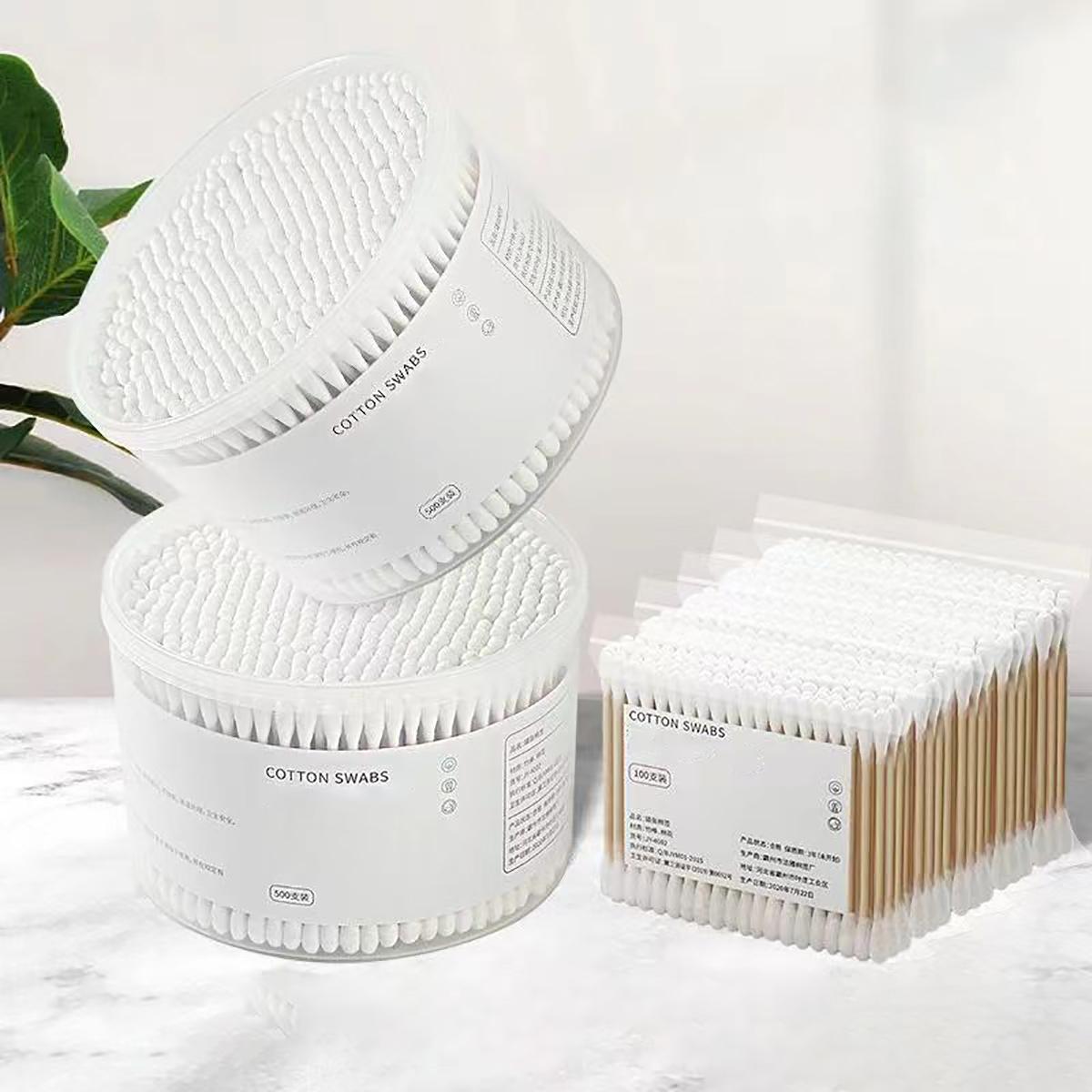 

400 шт. Двусторонняя палочка для макияжа в упаковке, одноразовая палочка для удаления ушей, чистящая палочка для снятия макияжа