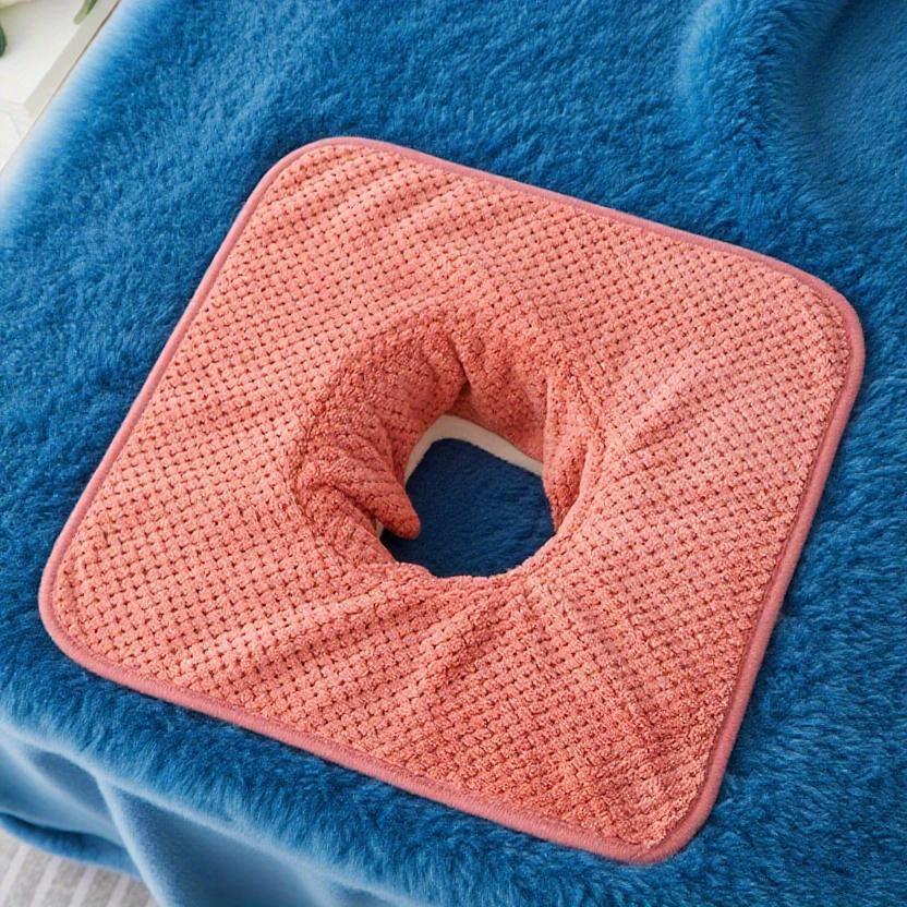 1pc Spa Facial Towel with Breathing Hole, Absorbent for Salon, Massage, Bedside Pillow Cushion, Professional Treatment Towel