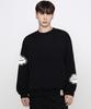 GRAVER [Unisex] Multi Cloud Smile Drawing Sweatshirt_Black