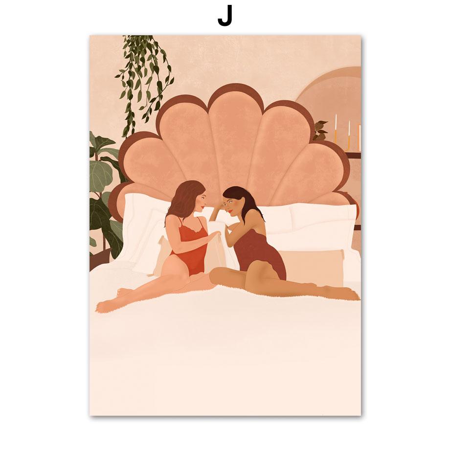 Woman Sunbathing Summer Peaceful Yoga Flower Nordic Posters And Prints Wall Art Canvas Painting Decor Pictures For Living Room