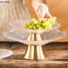 High Foot Glass Plates Fruit Plates Salad Bowl Candy Plate Snack Trays Cake Stands Dim Sum Dish Refreshment Plate Dessert Bowl