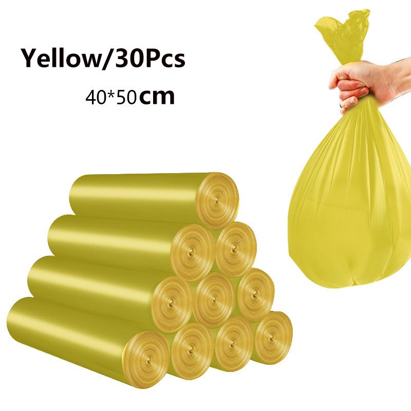 

Многоцелевой домашний мусорный мешок для утилизации, закрывающийся на утолщенную кухонную автоматическую завязку Yelllow(40*50)/30Pcs