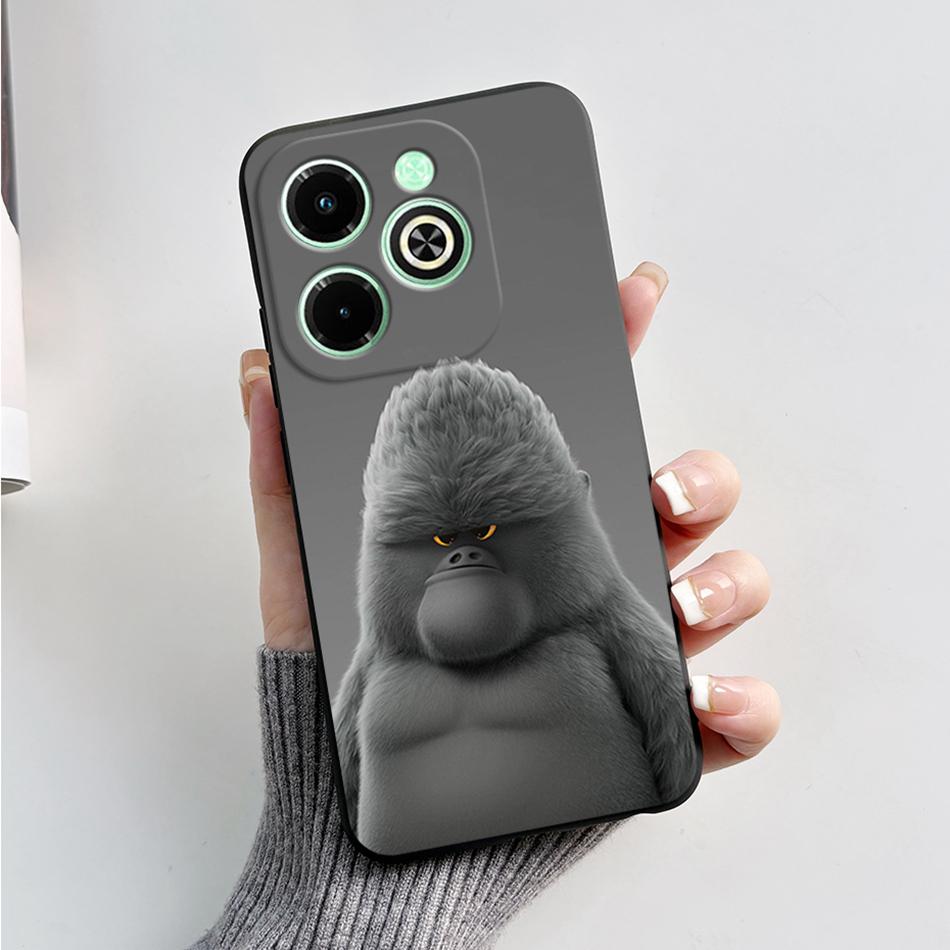 For Infinix Hot 40i Case Hot40i Fashion Marble Black Silicone Soft Phone Case For Infinix Hot 40i 40 i X6528B Back Cover Fundas