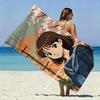 Sakura Girl Sunset Beach Towel Patterned Sunscreen And Windproof Suitable For Swimming Pool Camping Travel Blanket