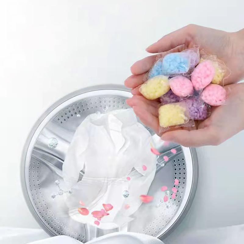 50pcs prádelna vůně korálků Granule Clean Clocking Laundry Změkčovač dlouho trvalý