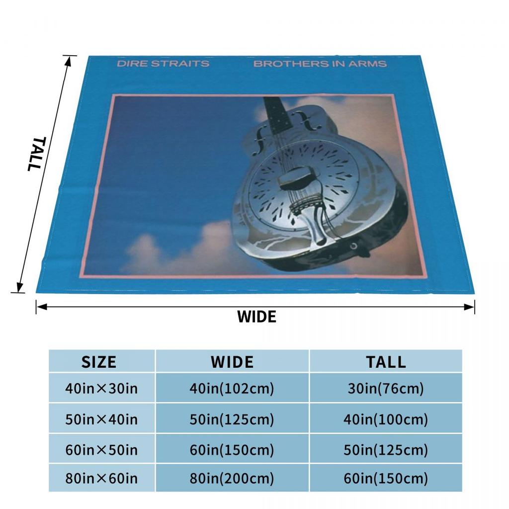 Dire Straits Brothers In Arms Album Cover Blanket Soft Warm Flannel Throw Blanket Cover for Bed Living room Picnic Travel Home