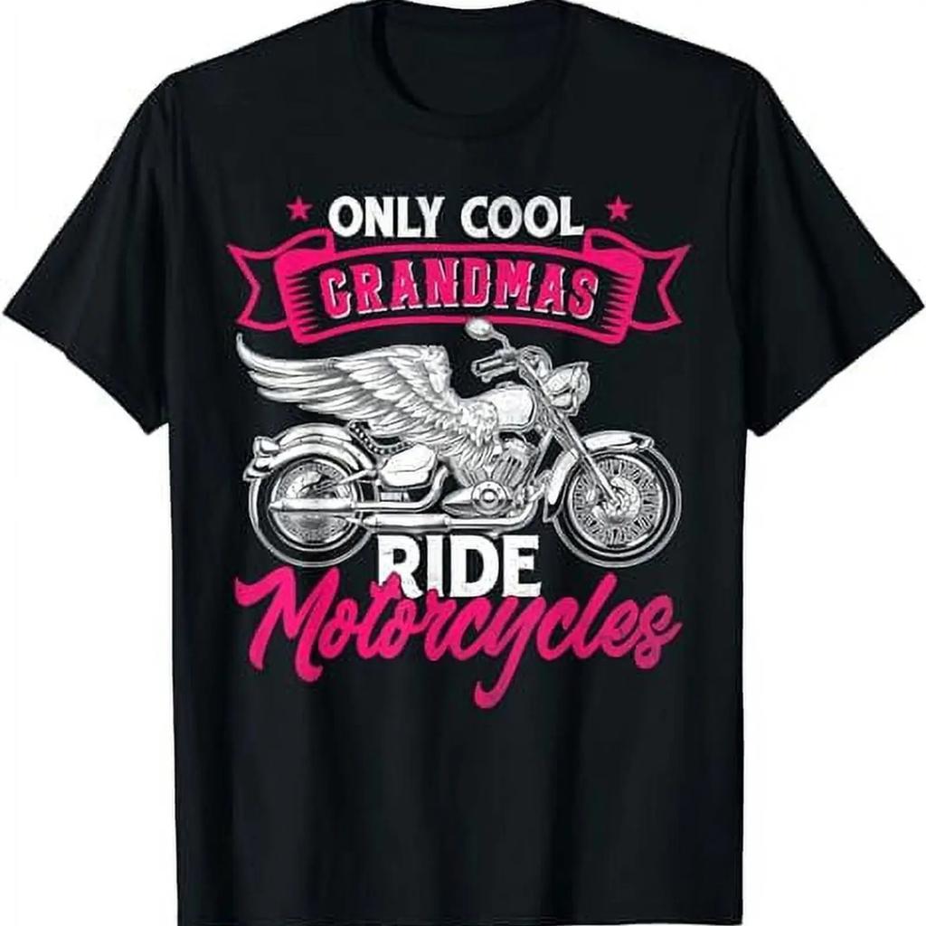 Thumbnail Image 1 Of Only Cool Grandmas Ride Motorcycles Funny Motorcycle Biker T Shirt 5 Vintage Comfortable Soft