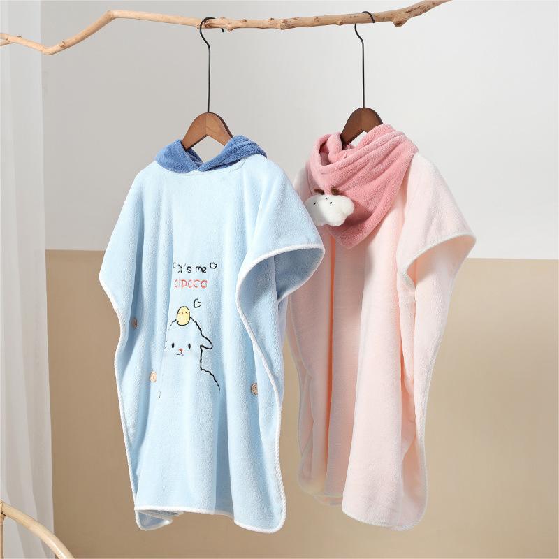 Children's A-Class Wearable Bathrobe Towel - Thick, Soft, Quick-Drying, and More Absorbent Than Pure Cotton.