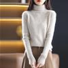 Women's Mink Cashmere High-Neck Sweater - Intellectual Style Knitwear Top