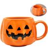 HalloweenCeramic PumpkinDevil WaterCup High Temperature Resistant with Handle A Thoughtful Gift for Family and Friends400ml/13Oz