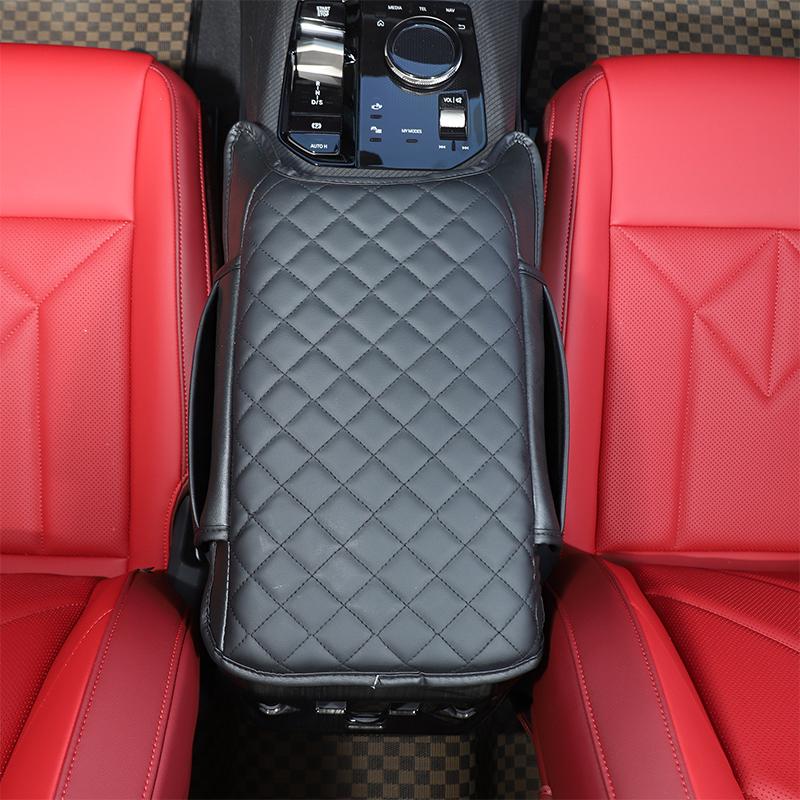 metyoucar For BMW X3 G45 2025-2026 Leather Black Car Central Control Armrest Box Cover Storage Bag Interior Car Accessories