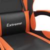 Gaming Chair Swivel Black and Orange Faux Leather