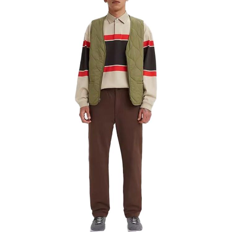 Levis Mid Rise Straight Leg Casual Pants Men bottoms Khaki A1040-0036