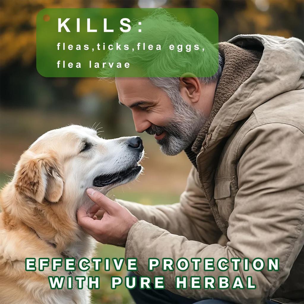 FLEA & TICK DOG SHAMPOO-Smooth And Fluffy-Protection Against Brown Dog-Pure Herbal-300ml