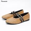 Fashion Fashion Knitted Women Ballet Flats Weave Gladiator Flats Shoes Retro Breathable Casual Loafers Double Straps Espadrilles Shoes