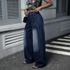 Womens Wide Leg Straight Cut Jeans 2026 Fall Loose Fit High Waist Denim Pants Curvy Plus Size