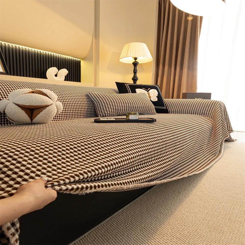 

Autumn and Winter New Cream Wind Sofa Cover Cloth Towel Chenille Non-slip Waterproof Sofa Cushion Anti-cat Scratch a Sofa Towel 180 X 130cm