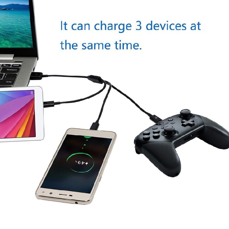 Durability Micro USB Splitter Cables Widely Compatibility Data Sync Charging