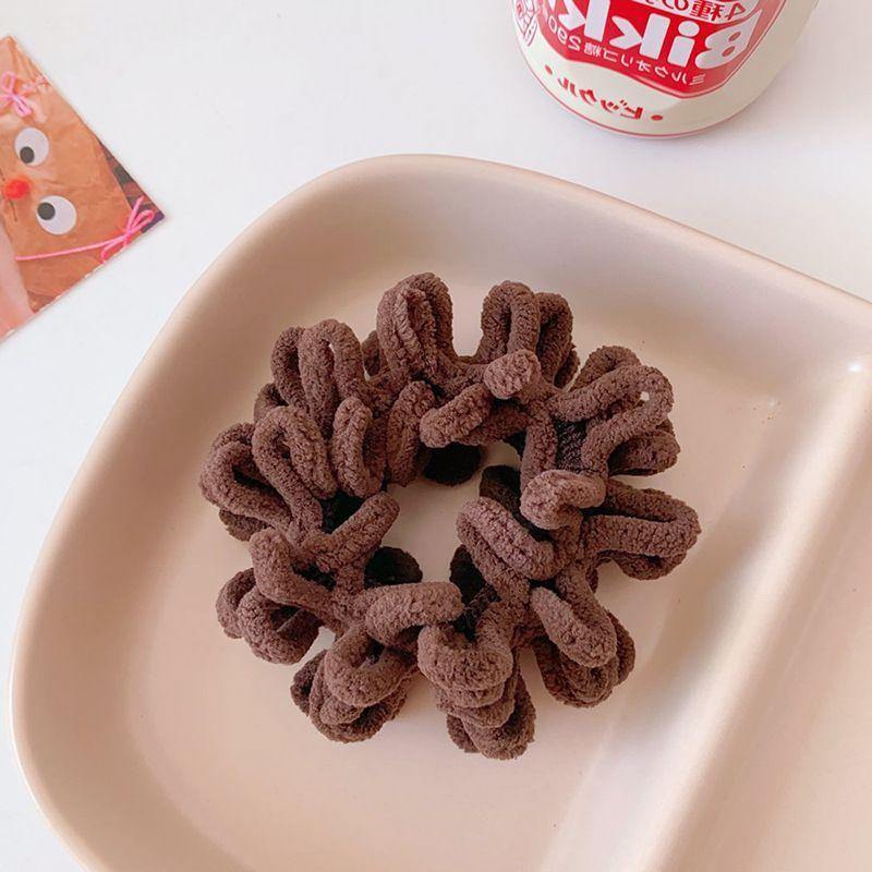 

Женские элегантные однотонные плюшевые мягкие эластичные ленты для волос, резинка для волос с хвостиком, резинка для волос, модные аксессуары для волос