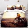 Motorcycle Rider Duvet Cover Dirt Bike Bedding Set Motocross Quilt Cover for Men Durable Queen King Polyester Comforter Cover