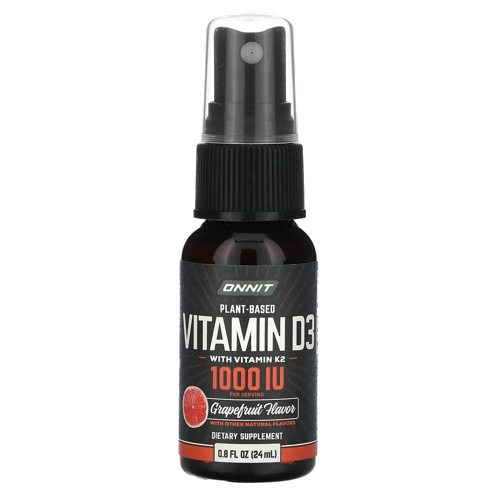 Plant-Based Vitamin D3, Vitamin K2, Grapefruit, 25Mcg (1,000Iu), 24Ml (0.8Fl Oz)