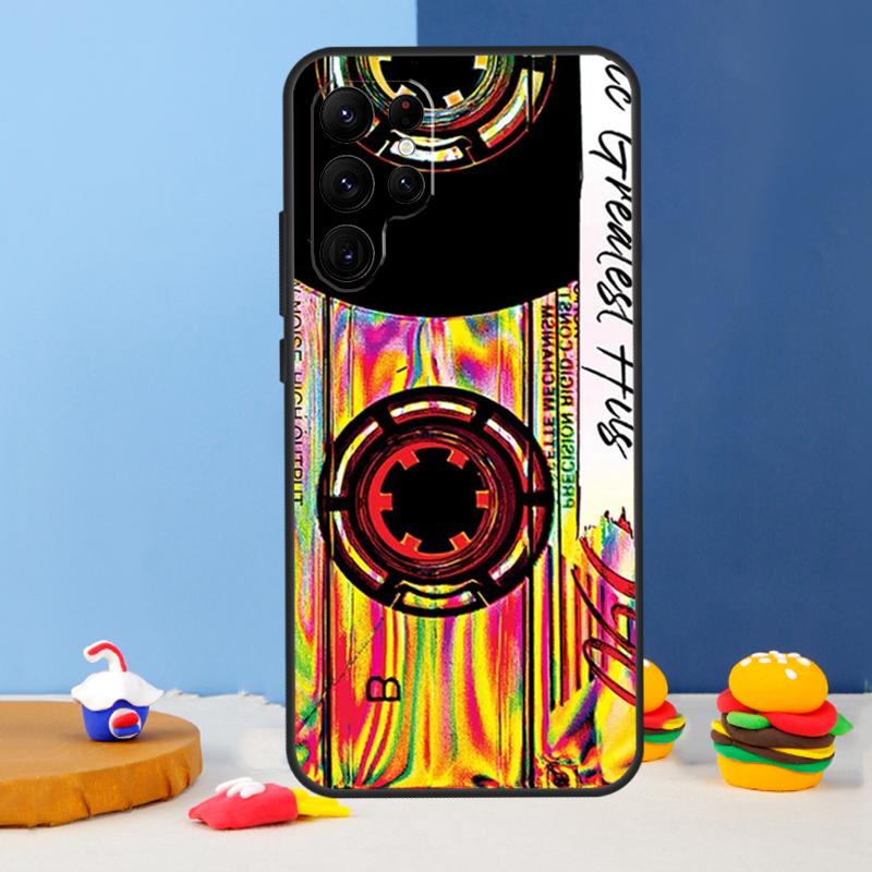90s Retro Cassette Tape Phone Case For Samsung Galaxy S25 Ultra S9 S10 S20 S22 S21 FE S23 Plus S24 Ultra Cover Coque