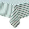 Fabric Tablecloth Green Stripe Outdoor Dining Summer Picnics BBQs Casual Family Dinners Stylish Home Decor Easy Cleanup