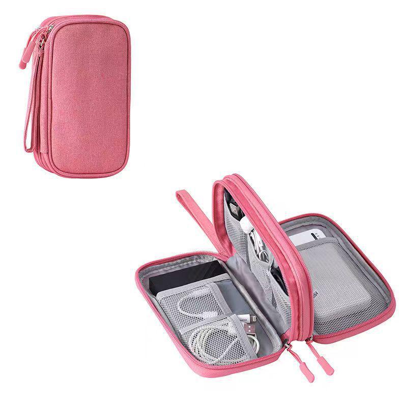 Multi-purpose Digital Gadget Organizer: Storage for Cables, Earphones, Mobile Devices, and U Disks, Portable Handbag and Clutch.