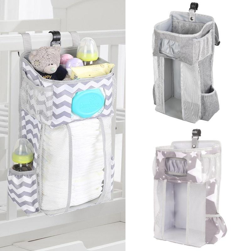 Baby Bedside Hanging Bag Storage Organizer Pouch Durable Polyester Material
