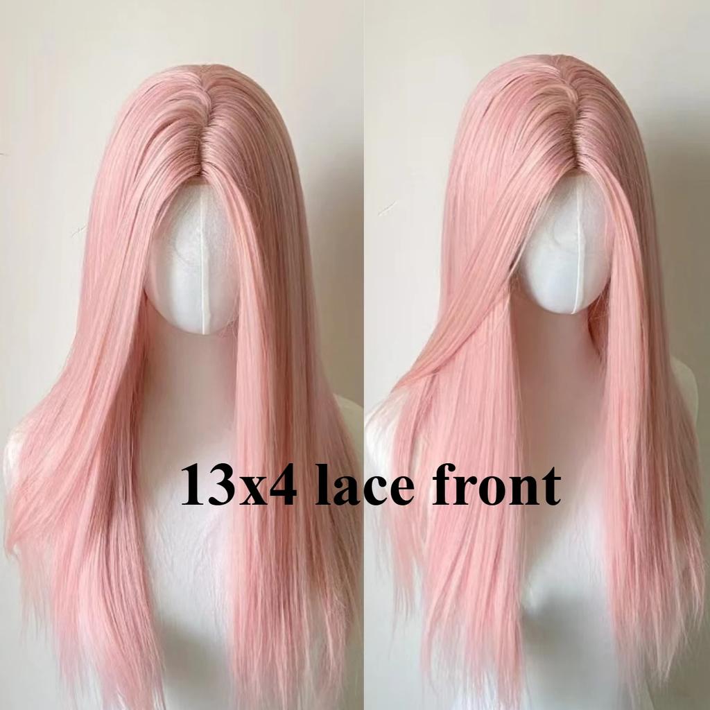 Honey Brown Wig 13x4 Lace Front Wigs Long Straight Haiti Daily Use Wear and Go Front Lace Wig Glueless Synthetic Lace Wigs