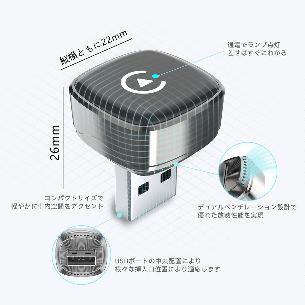 ZTSULEE for CarPlay Android Auto Wireless Adapter with Converts Factory Wired Connection to Automatic Connection with No Plug Bluetooth and Google