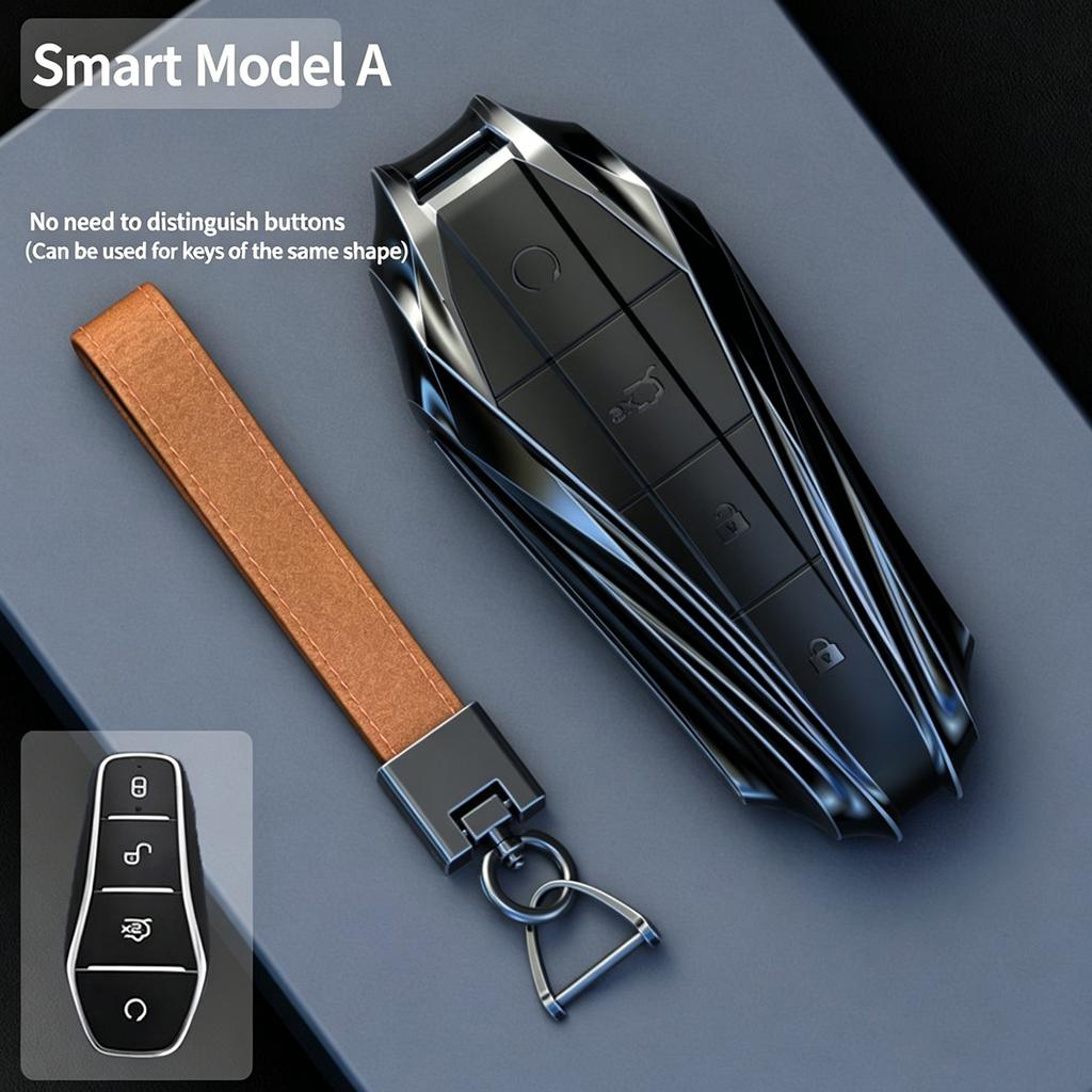 For BYD Dolphin Metal Car Key Case Set Song Plus Han EV Qin DMI Yuan Pro Tang DMP Escort Ship 07 Seal European G Car Accessories