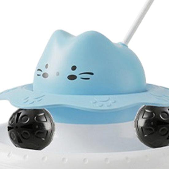 Electric Cat Interactive Toy with Feather & Track Ball, 4-in-1 Automatic Smart Cat Teaser Toy, Indoor Cats Boredom Enrichment Toy