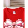 Girls' Crewneck Sweatshirt Pink And White Striped Bow with Golden Machine Washable, Spring And Autumn, Sportswear And Casual Wear