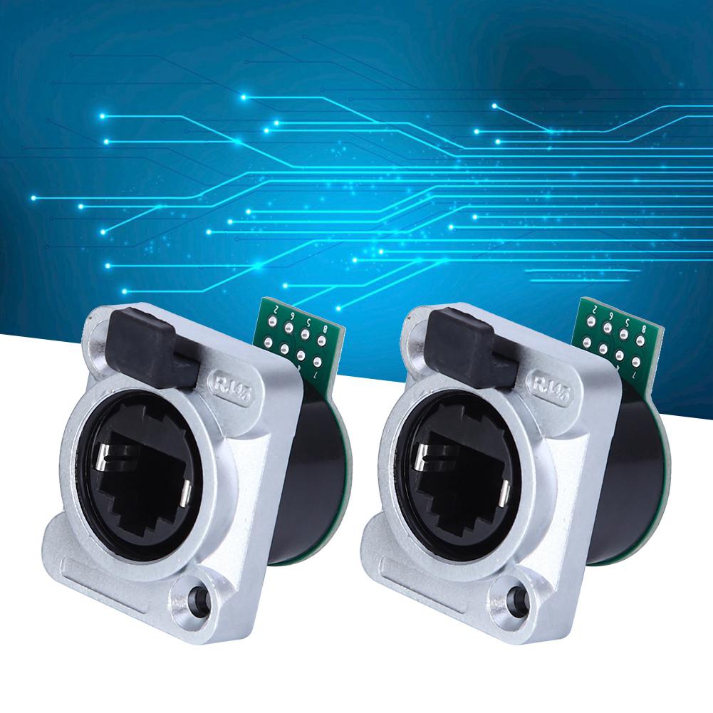 2Pcs RJ45 PCB Panel Waterproof Round Durable Insulator PA Material ELRJWH5 Board