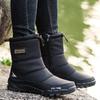 Schneestiefel Herren Wanderschuhe Wasserdichte Winterstiefel mit Fell Winterschuhe Rutschfest Outdoor Herrenstiefel Plateau Dick Plüsch Warm
