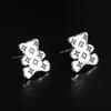 Bear Stud Earrings for Women's Year New Retro Cute Childlike Earrings Modify Face Shape Fashionable Ancient Flowers