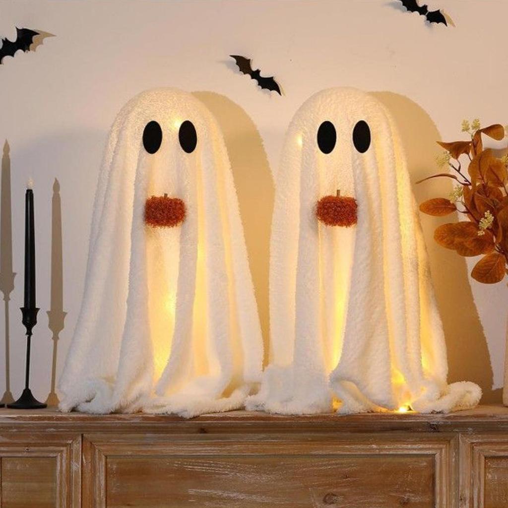 Halloween Decorations Ghost Lighted Ghost Party Table Decor 2 Pieces Party Supplies Home Decorations for Indoor Outdoor Garden