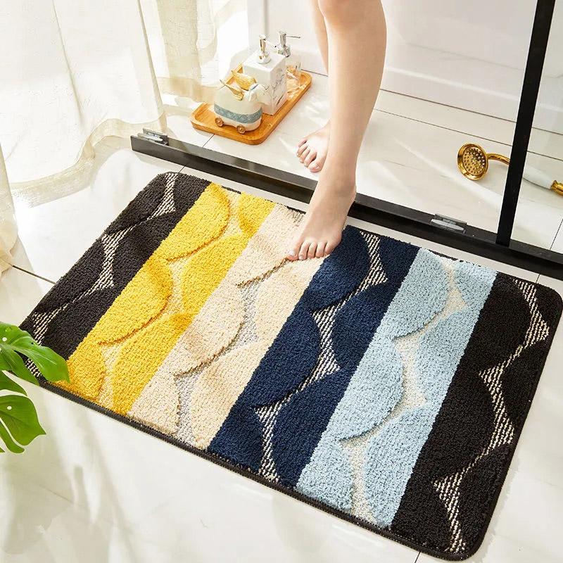 Nordic Style Bathroom Non-slip Floor Mat Bathroom Absorbent Rugs Home Door Welcome Mat Indoor Bedroom Carpet College Room Decorations