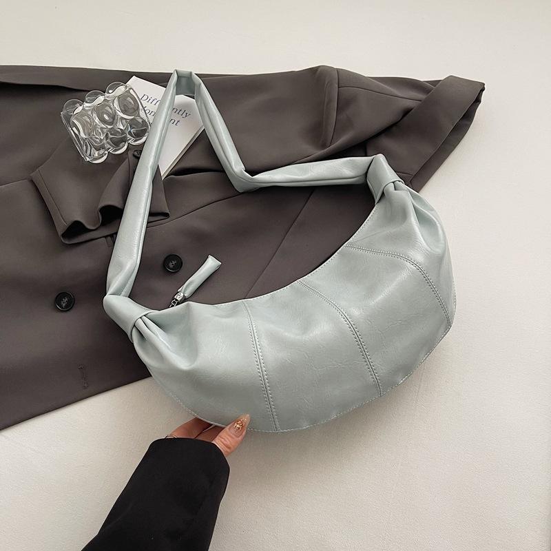 Casual Personality Large Capacity Crossbody Dumpling Bag Women's 2025 Summer New Trendy Niche Solid Color Simple Shoulder Bag
