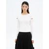Ribbon Detail T-Shirt White