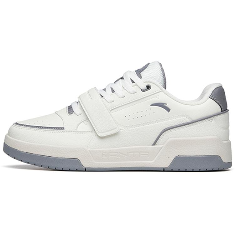 New Anta Life Collection Durable Breathable Low Top Skateboard Shoes Men's White Gray 912218067-2
