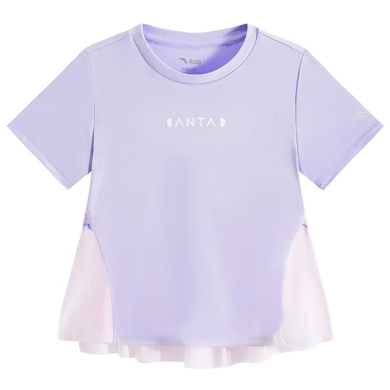 Anta Kids Girls' 2025 Summer Soft Athletic Short Sleeve T-Shirt