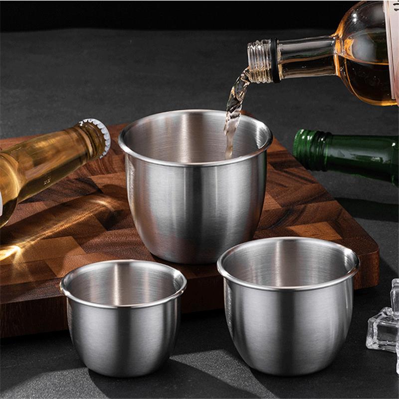 Thickened Stainless Steel Beer Mugs Outdoor Camping Western Coffee Cup Single Layer Cold Drink Water Cups for Home Restaurant
